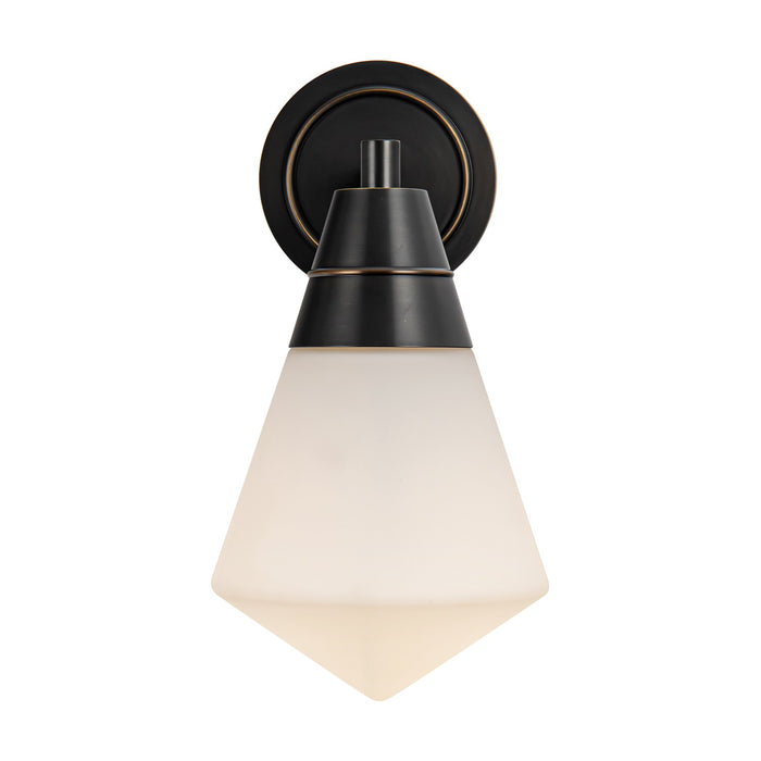 Alora WV348106UBOP One Light Wall Sconce, Urban Bronze/Opal Matte Glass