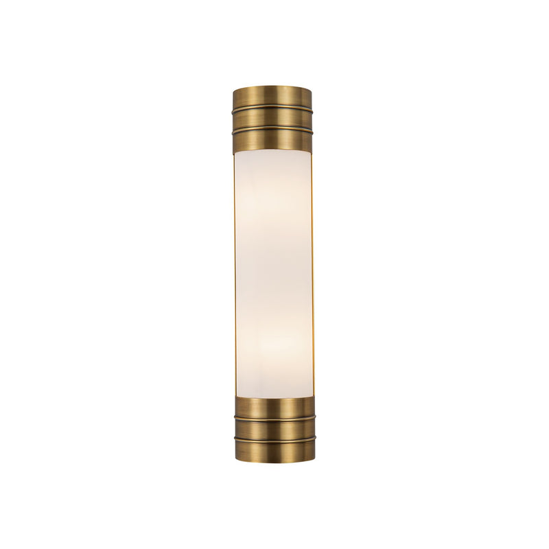Alora WV348218VBOP Two Light Vanity, Vintage Brass/Opal Matte Glass