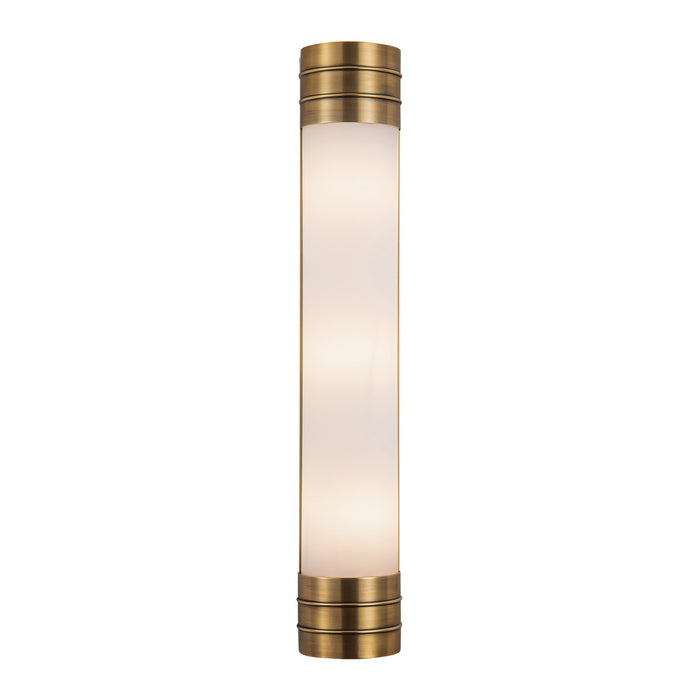 Alora WV348224VBOP Three Light Vanity, Vintage Brass/Opal Matte Glass