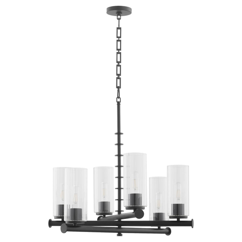 Quorum 641-6-59 Six Light Chandelier, Matte Black