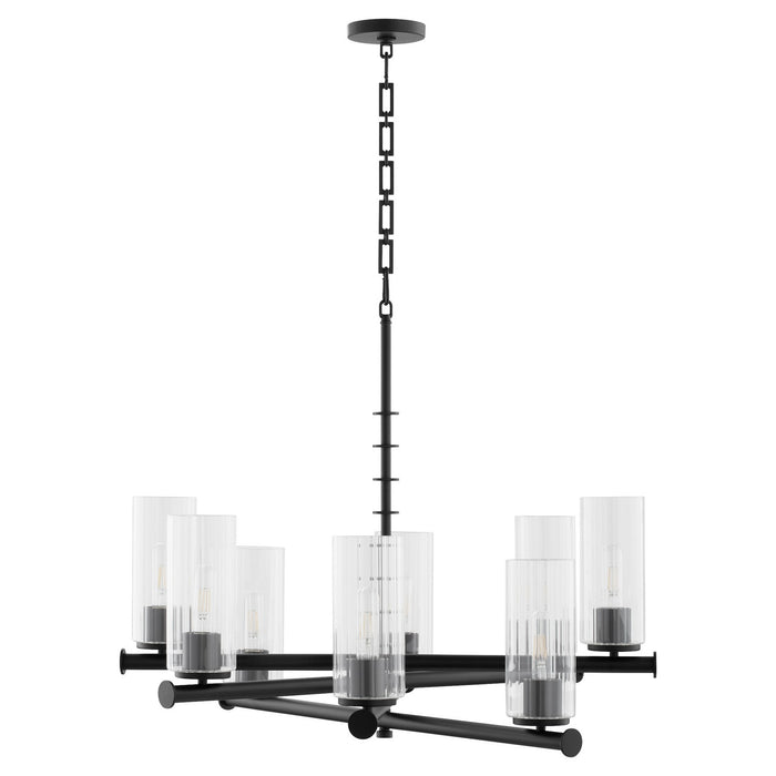 Quorum 641-8-59 Eight Light Chandelier, Matte Black