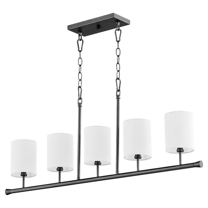 Quorum 647-5-59 Five Light Chandelier, Matte Black
