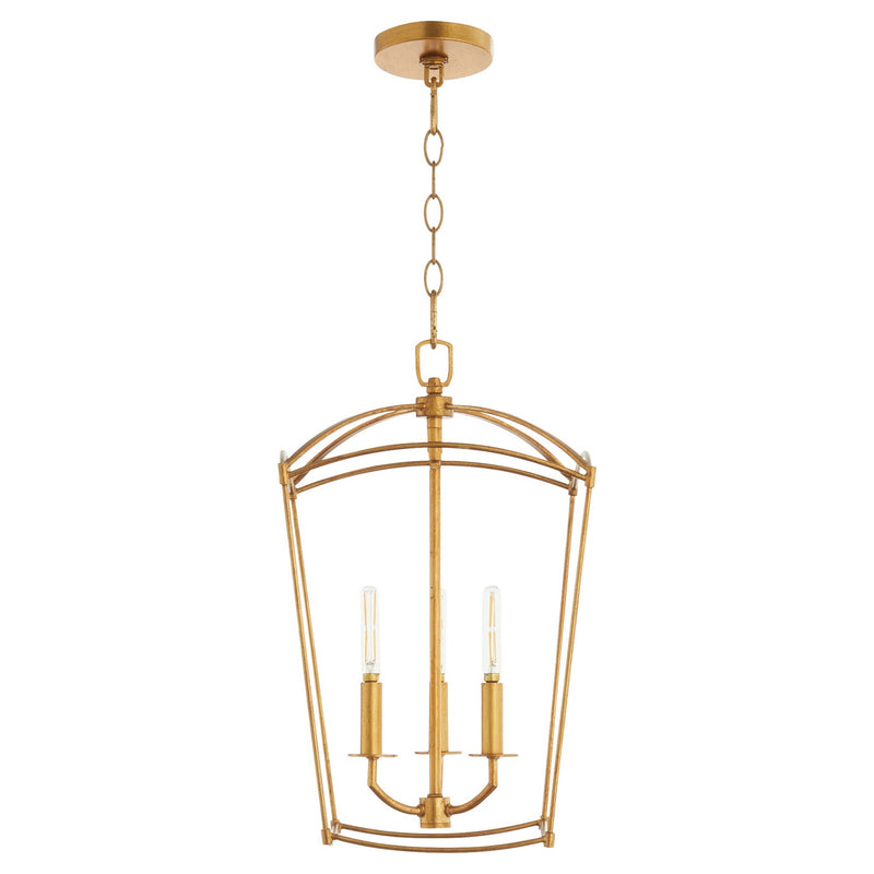 Quorum 6812-3-74 Three Light Entry, Gold Leaf