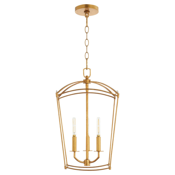Quorum 6812-3-74 Three Light Entry, Gold Leaf