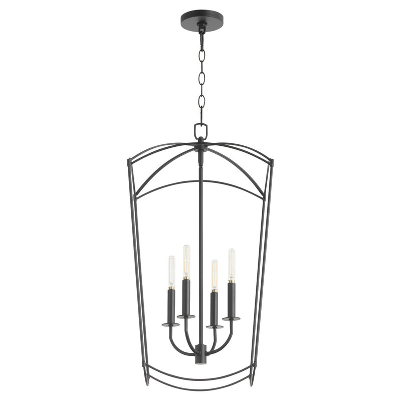 Quorum 6812-4-59 Four Light Entry, Matte Black