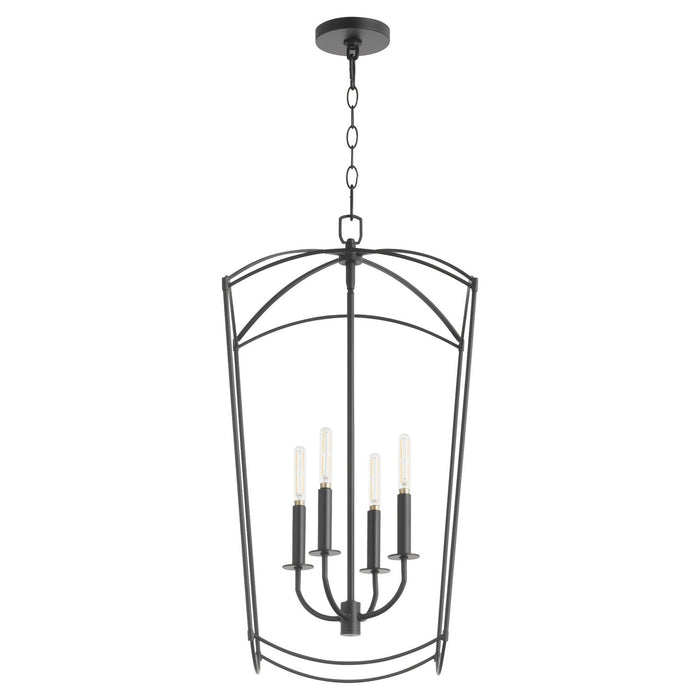 Quorum 6812-4-59 Four Light Entry, Matte Black