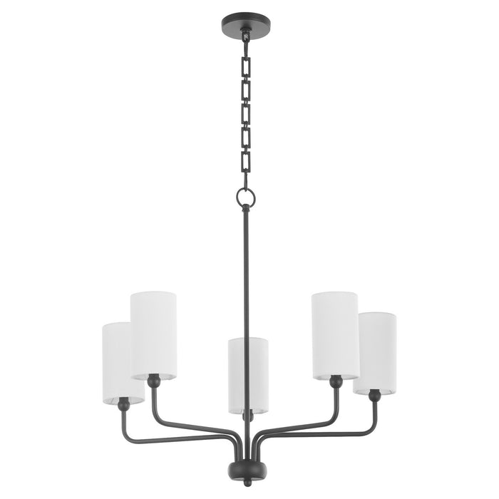 Quorum 698-5-59 Five Light Chandelier, Matte Black