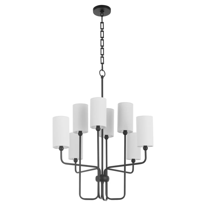 Quorum 698-8-59 Eight Light Chandelier, Matte Black