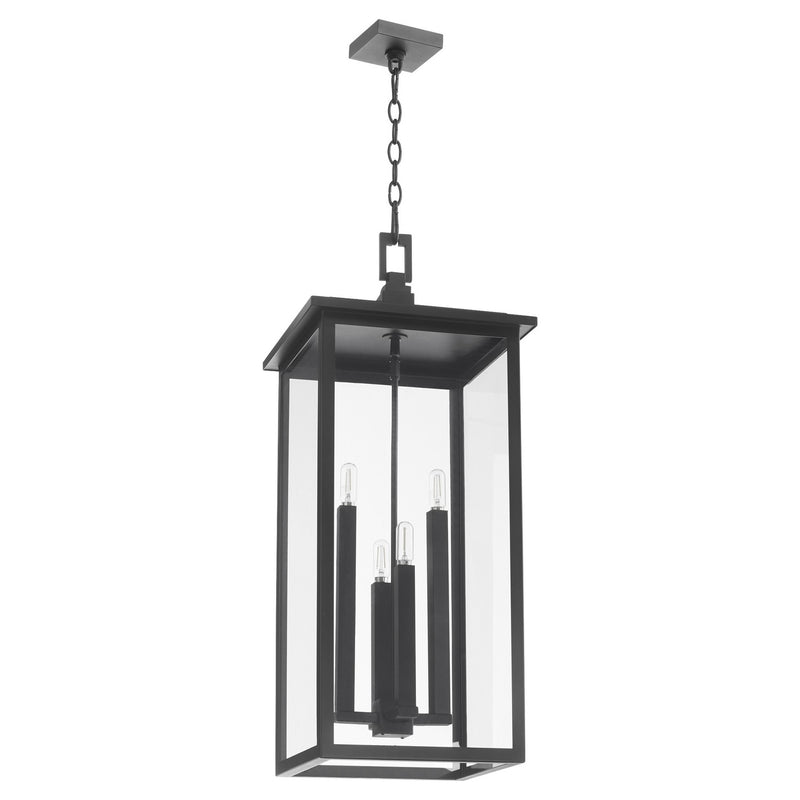 Quorum 7128-4-69 Four Light Pendant, Textured Black
