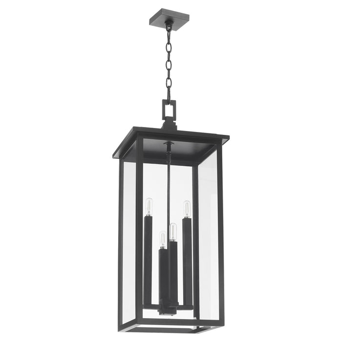 Quorum 7128-4-69 Four Light Pendant, Textured Black