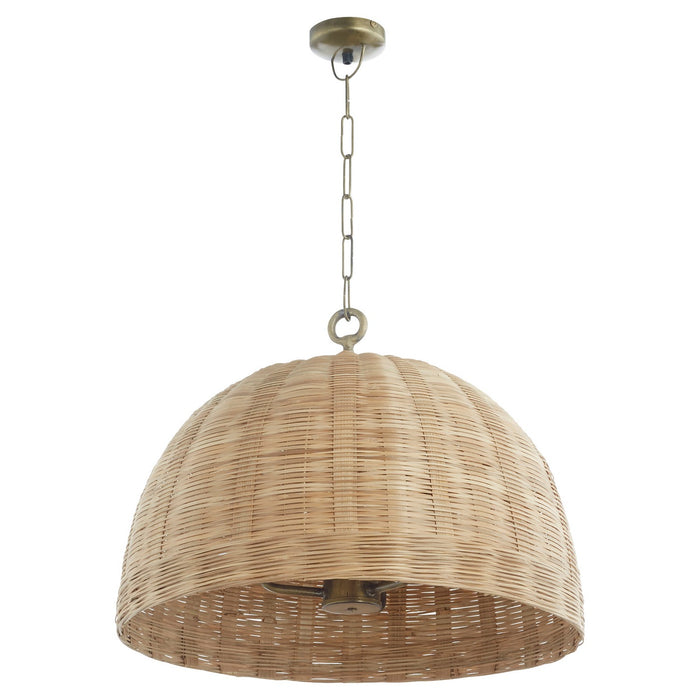 Quorum 86-3-75 Three Light Pendant, Artisan Brass