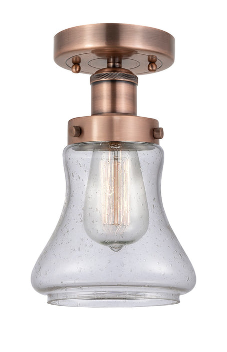 Innovations 616-1F-AC-G194 One Light Semi-Flush Mount, Antique Copper