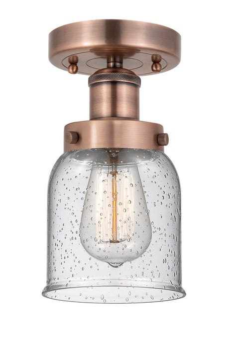 Innovations 616-1F-AC-G54 One Light Semi-Flush Mount, Antique Copper