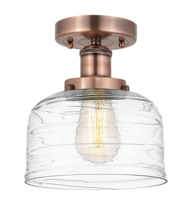 Innovations 616-1F-AC-G713 One Light Semi-Flush Mount, Antique Copper