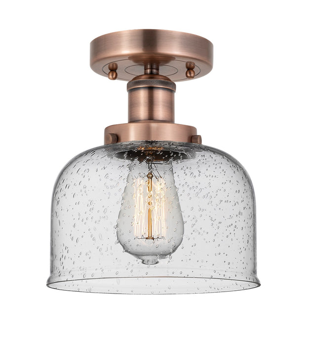 Innovations 616-1F-AC-G74 One Light Semi-Flush Mount, Antique Copper