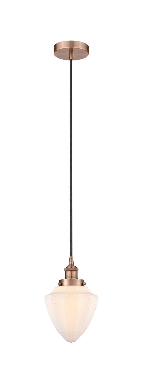 Innovations 616-1PH-AC-G661-7 One Light Pendant, Antique Copper