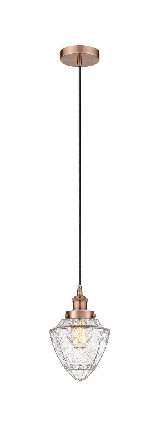 Innovations 616-1PH-AC-G664-7 One Light Pendant, Antique Copper
