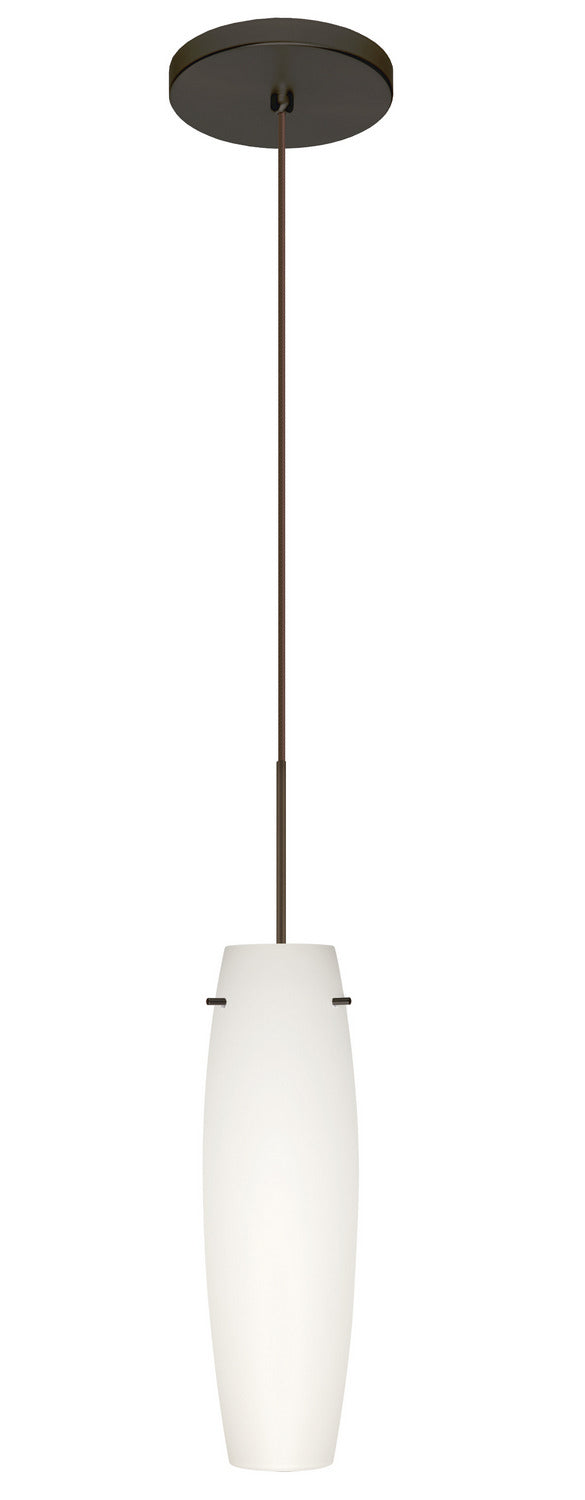 Besa 1XT-412107-LED-BR One Light Pendant, Bronze