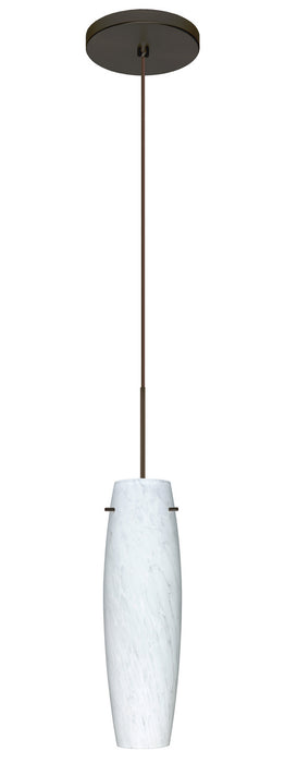 Besa 1XT-412119-LED-BR One Light Pendant, Bronze