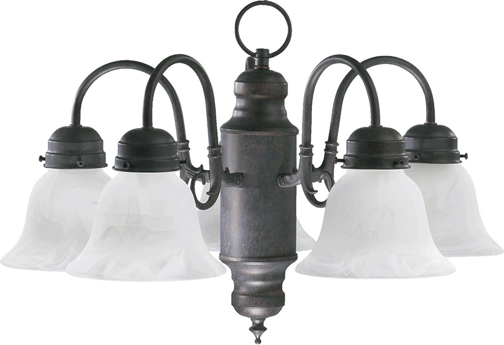 Quorum 6429-5-44 Five Light Chandelier, Toasted Sienna