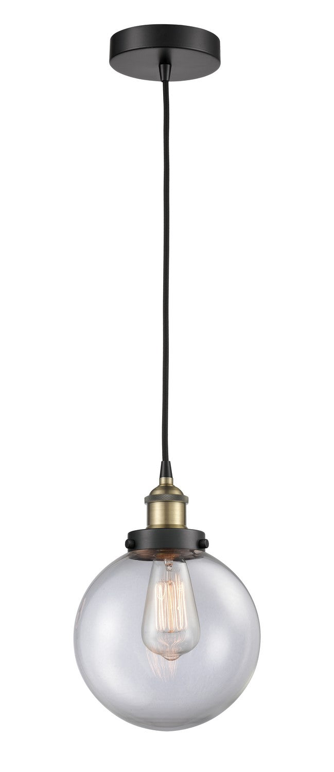 Innovations 616-1PH-BAB-G202-8 One Light Mini Pendant, Black Antique Brass