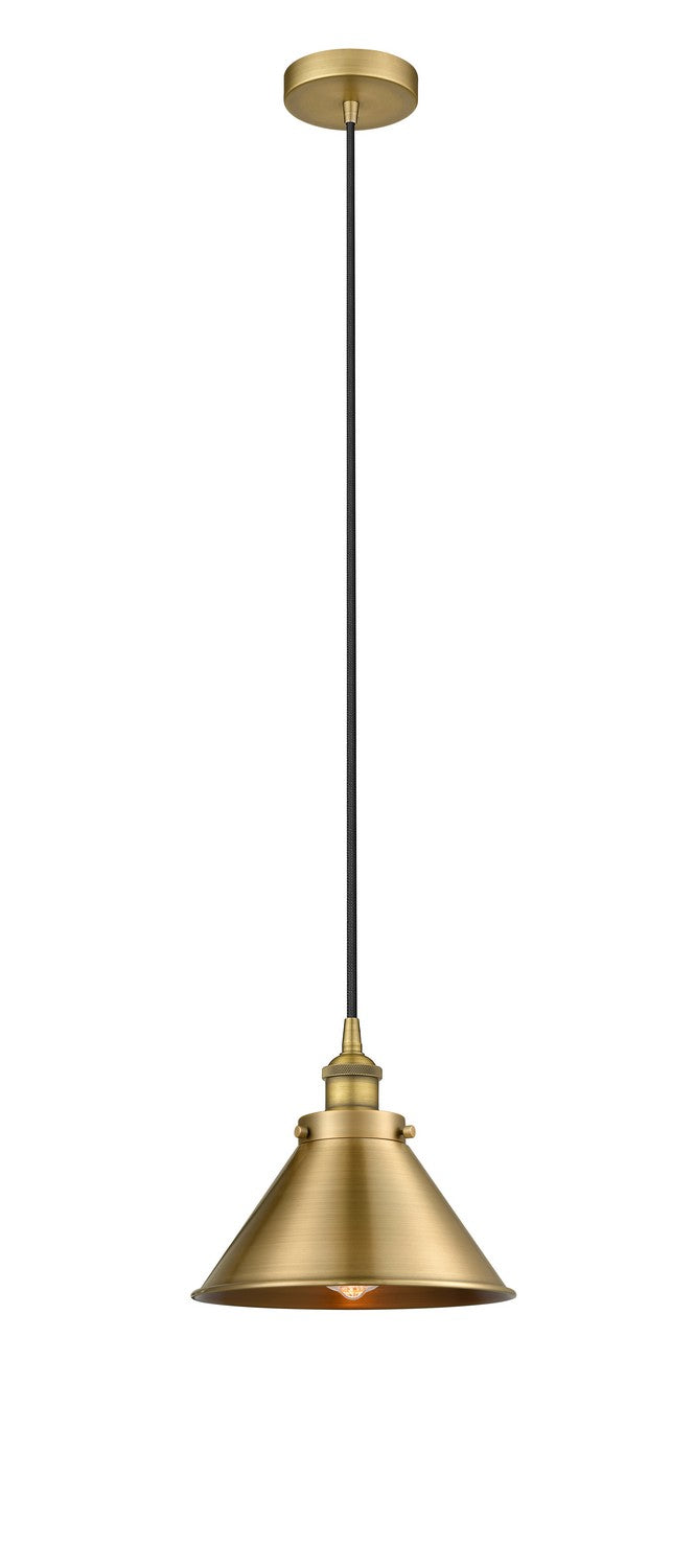 Innovations 616-1PH-BB-M10-BB One Light Pendant, Brushed Brass