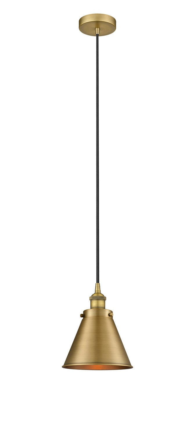 Innovations 616-1PH-BB-M13-BB One Light Pendant, Brushed Brass
