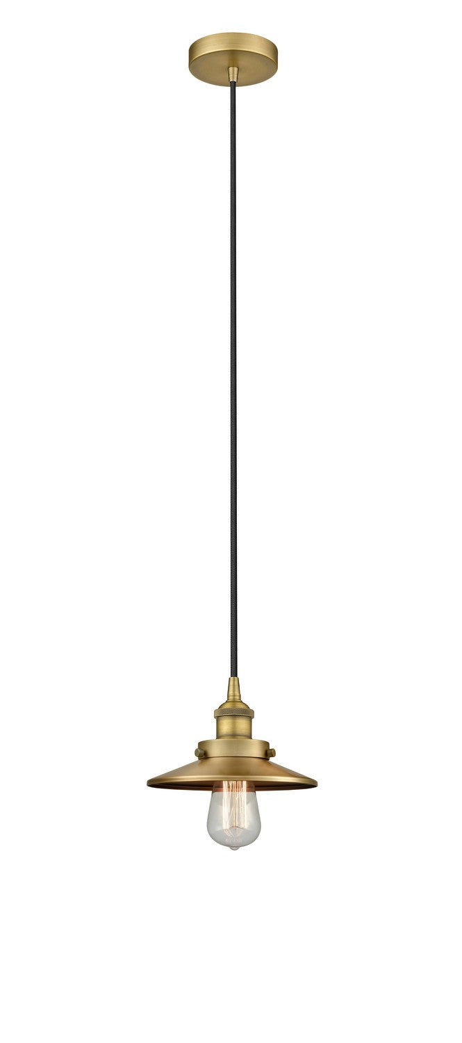 Innovations 616-1PH-BB-M4-BB One Light Pendant, Brushed Brass