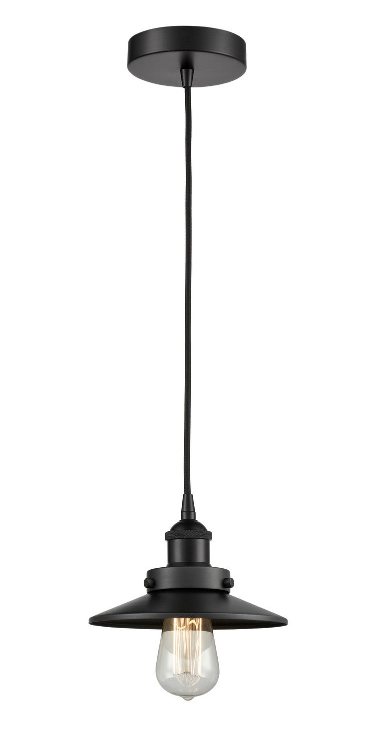 Innovations 616-1PH-BK-M6-BK One Light Pendant, Matte Black