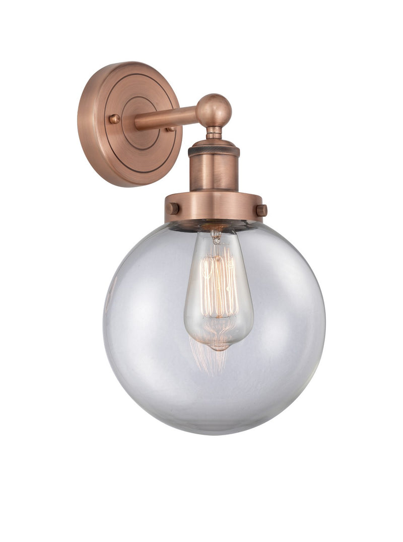 Innovations 616-1W-AC-G202-8 One Light Wall Sconce, Antique Copper
