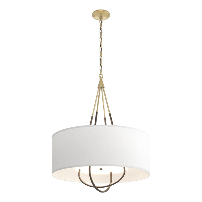 Hubbardton Forge 104230-SKT-86-05-SF2811 Four Light Pendant, Modern Brass