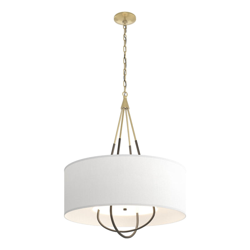 Hubbardton Forge 104230-SKT-86-07-SF2811 Four Light Pendant, Modern Brass