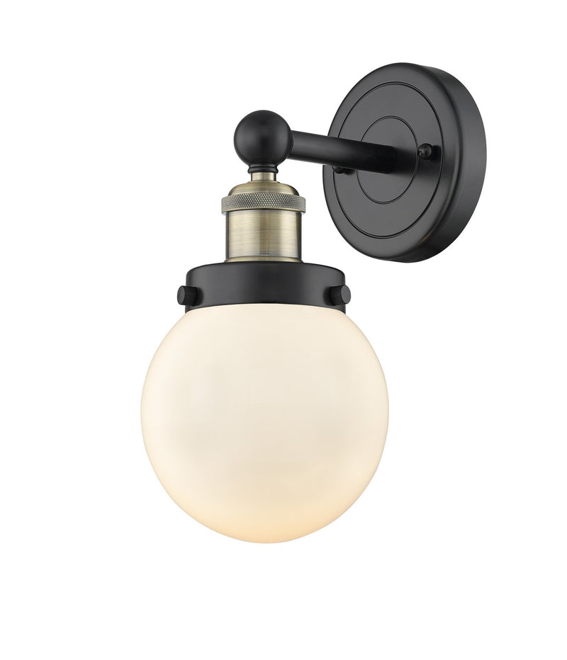 Innovations 616-1W-BAB-G201-6 One Light Wall Sconce, Black Antique Brass