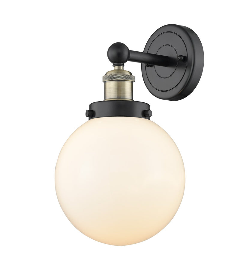 Innovations 616-1W-BAB-G201-8 One Light Wall Sconce, Black Antique Brass