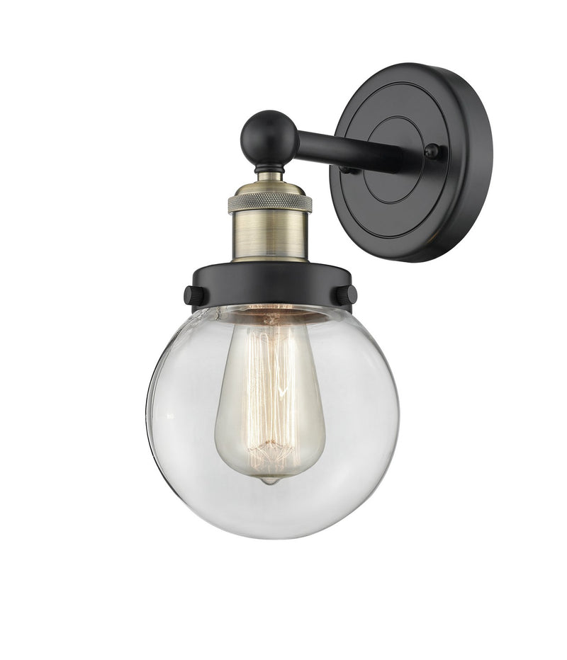 Innovations 616-1W-BAB-G202-6 One Light Wall Sconce, Black Antique Brass