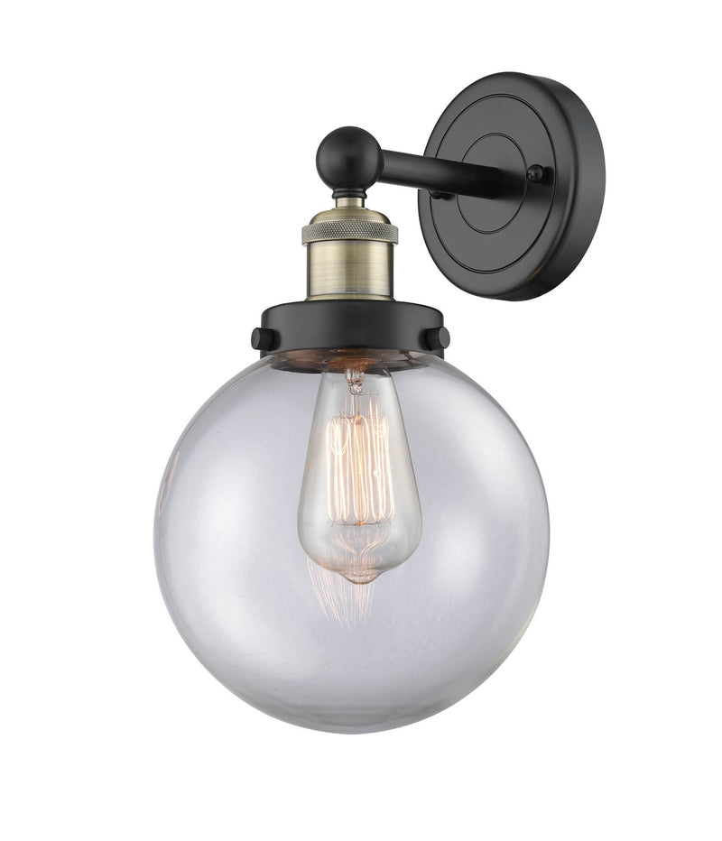 Innovations 616-1W-BAB-G202-8 One Light Wall Sconce, Black Antique Brass