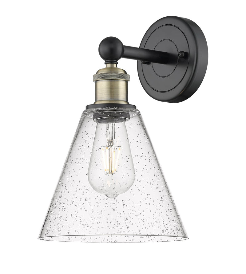 Innovations 616-1W-BAB-GBC-84 One Light Wall Sconce, Black Antique Brass