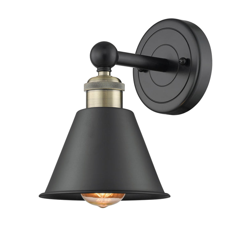 Innovations 616-1W-BAB-M8-BK One Light Wall Sconce, Black Antique Brass