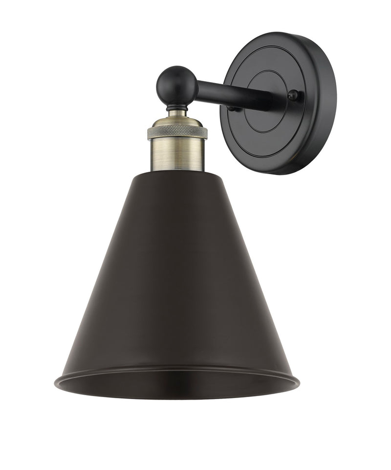 Innovations 616-1W-BAB-MBC-8-BK One Light Wall Sconce, Black Antique Brass