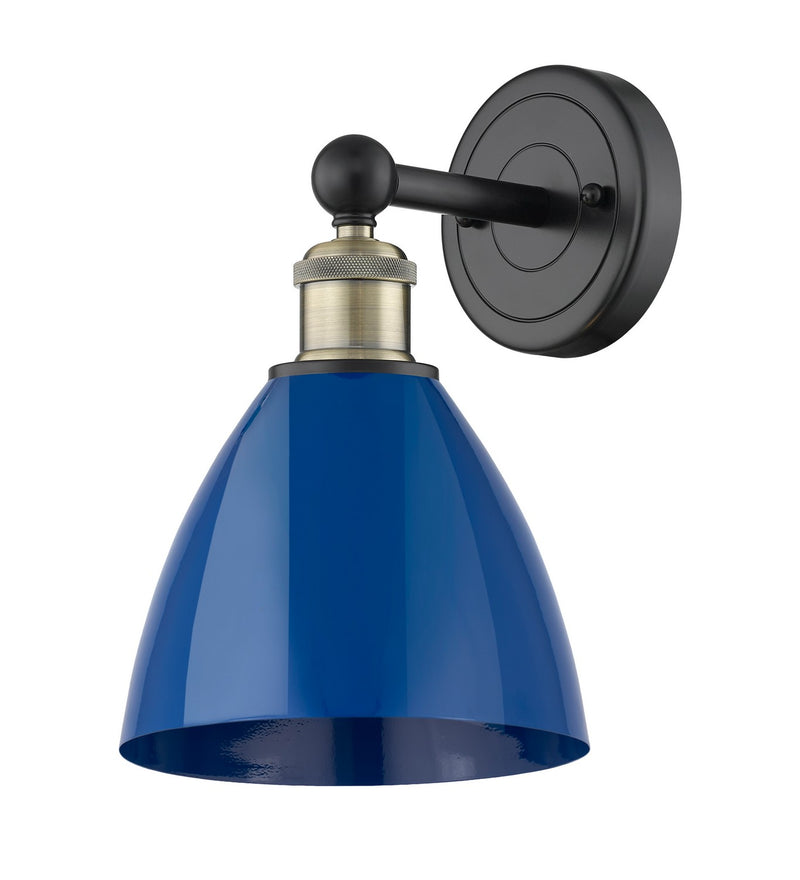 Innovations 616-1W-BAB-MBD-75-BL One Light Wall Sconce, Black Antique Brass