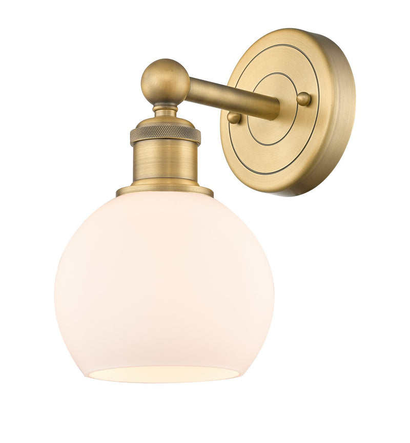 Innovations 616-1W-BB-G121-6 One Light Wall Sconce, Brushed Brass