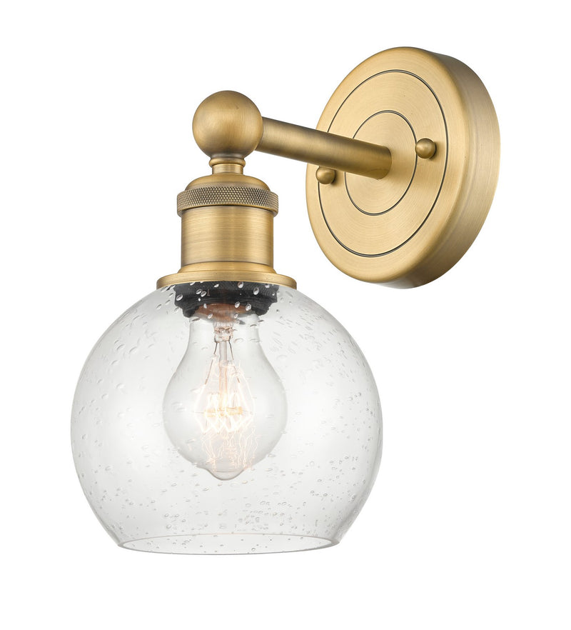 Innovations 616-1W-BB-G124-6 One Light Wall Sconce, Brushed Brass