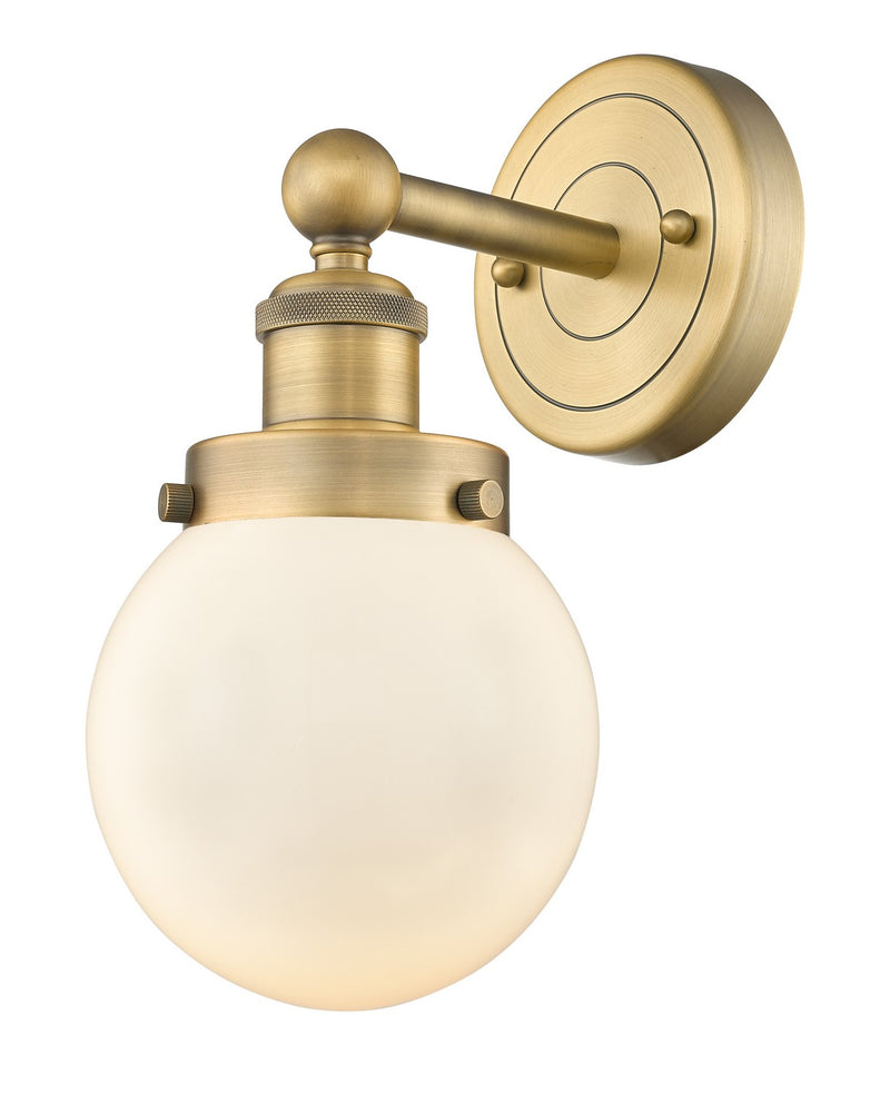 Innovations 616-1W-BB-G201-6 One Light Wall Sconce, Brushed Brass