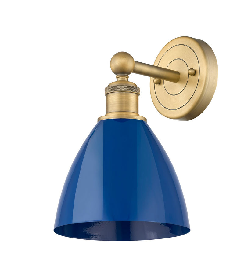 Innovations 616-1W-BB-MBD-75-BL One Light Wall Sconce, Brushed Brass
