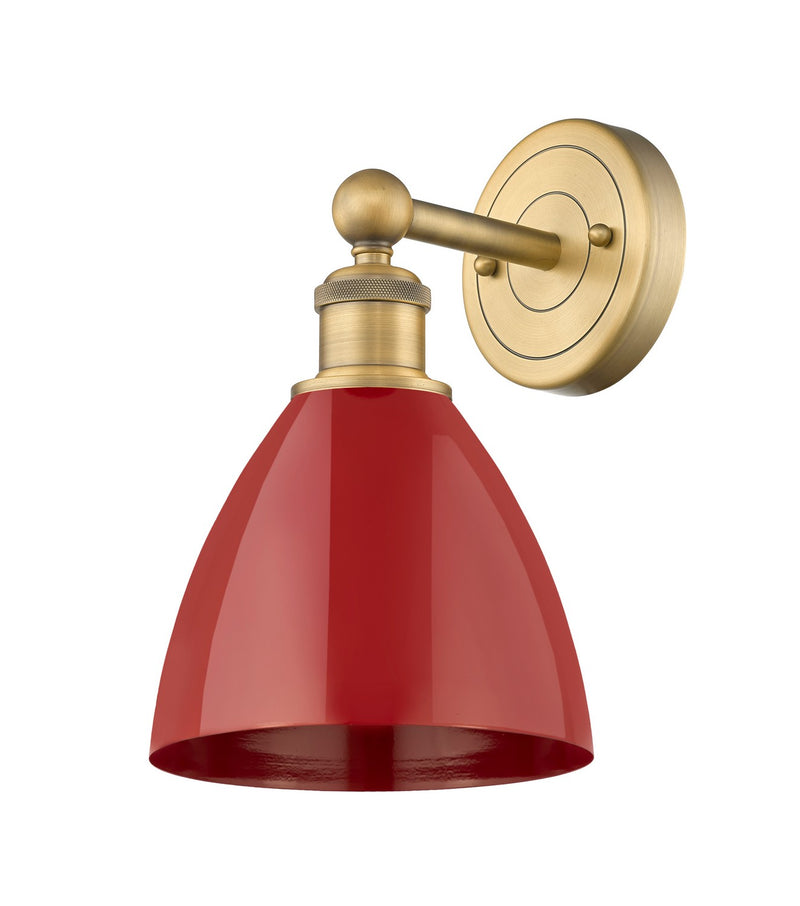 Innovations 616-1W-BB-MBD-75-RD One Light Wall Sconce, Brushed Brass