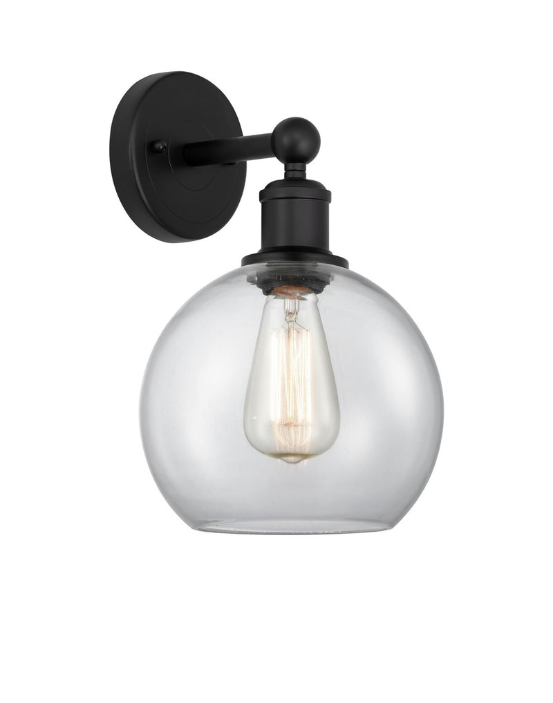 Innovations 616-1W-BK-G122-8 One Light Wall Sconce, Matte Black
