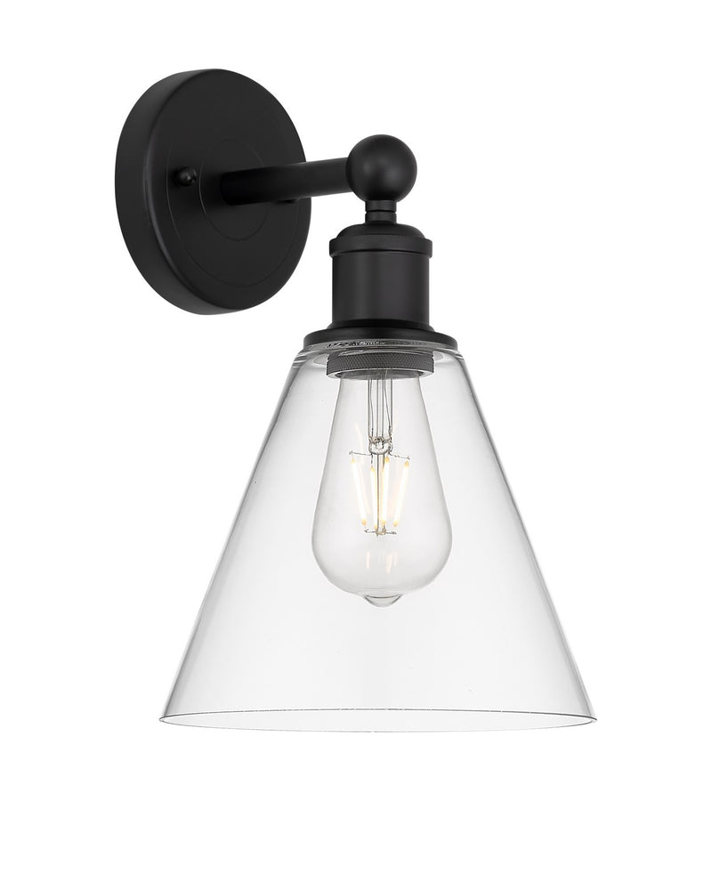Innovations 616-1W-BK-GBC-82 One Light Wall Sconce, Matte Black