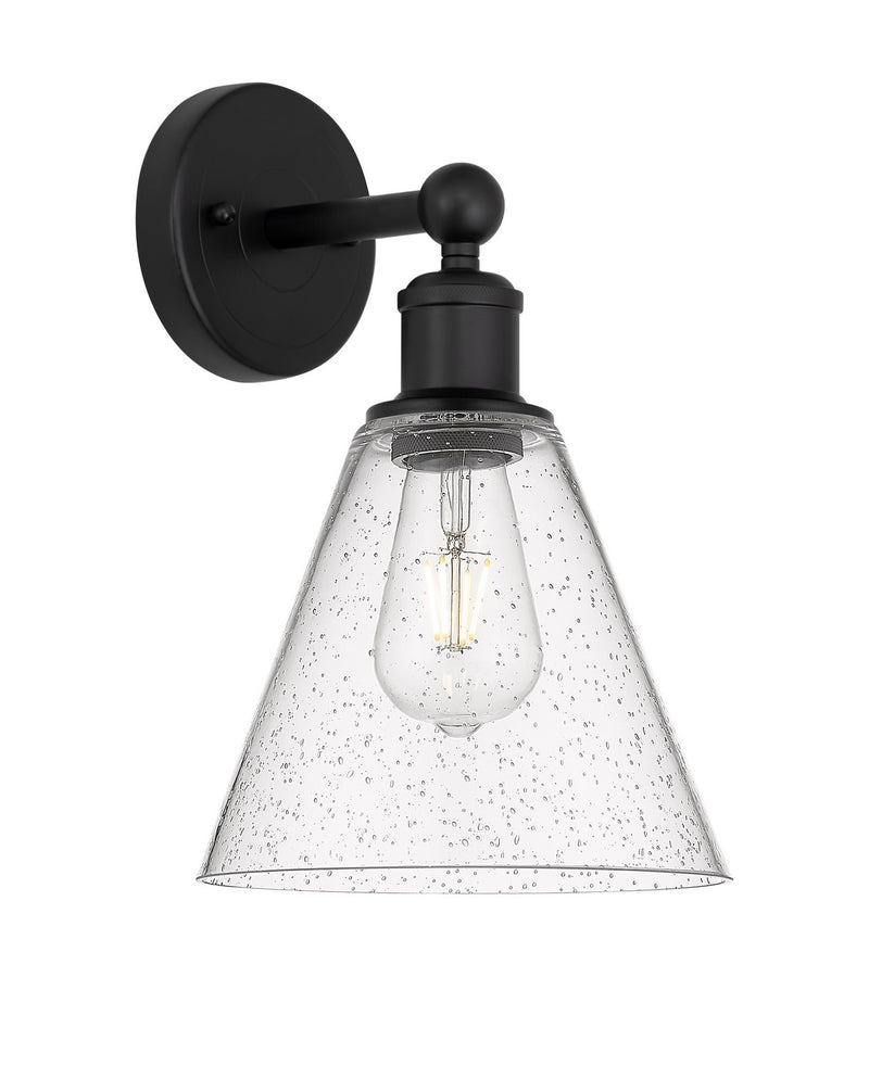 Innovations 616-1W-BK-GBC-84 One Light Wall Sconce, Matte Black
