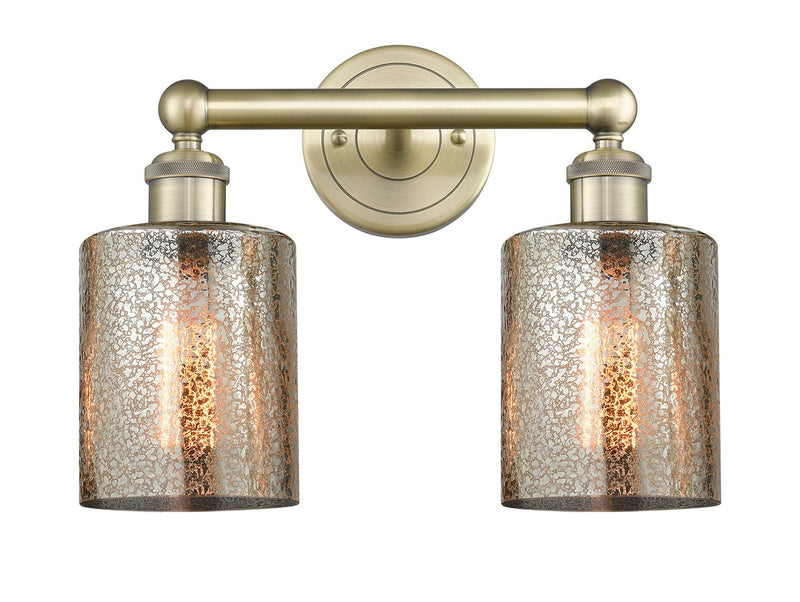 Innovations 616-2W-AB-G116 Two Light Bath Vanity, Antique Brass