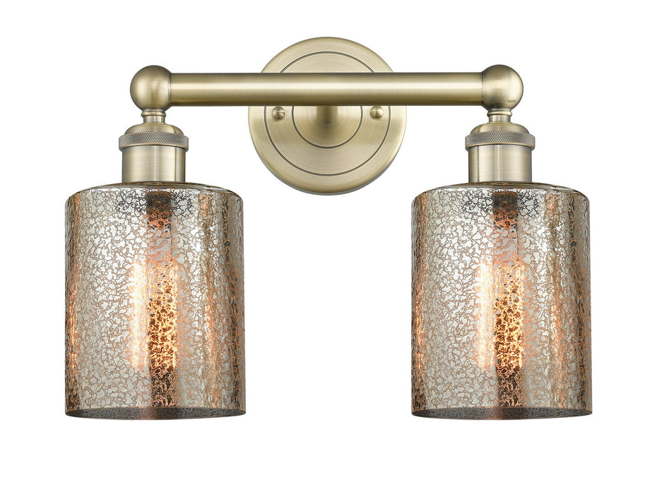 Innovations 616-2W-AB-G116 Two Light Bath Vanity, Antique Brass